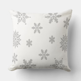 Coussin Fléaux de neige gris tombant