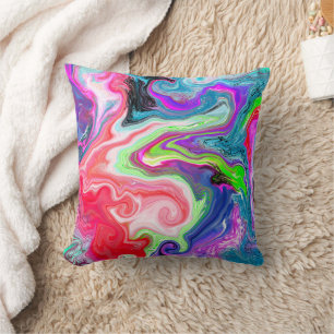 Coussin Flèches colorées Abstrait Fluid Art