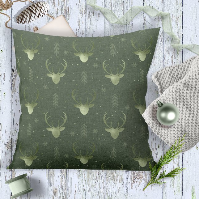 Coussin Flèches de cerfs Motif V2 Green ID861 (Créateur téléchargé)