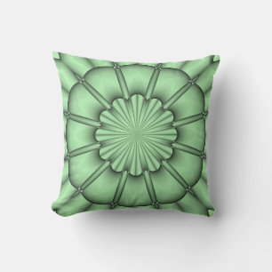 Coussin Fleur Abstraite en vert pâle