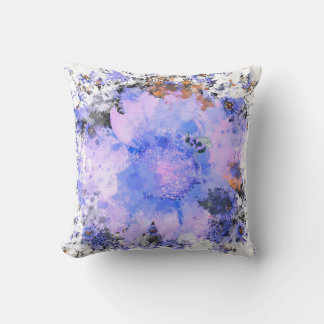 Coussin Fleur aquarelle - Indigo 
