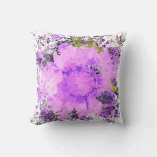 Coussin Fleur aquarelle - Violet 