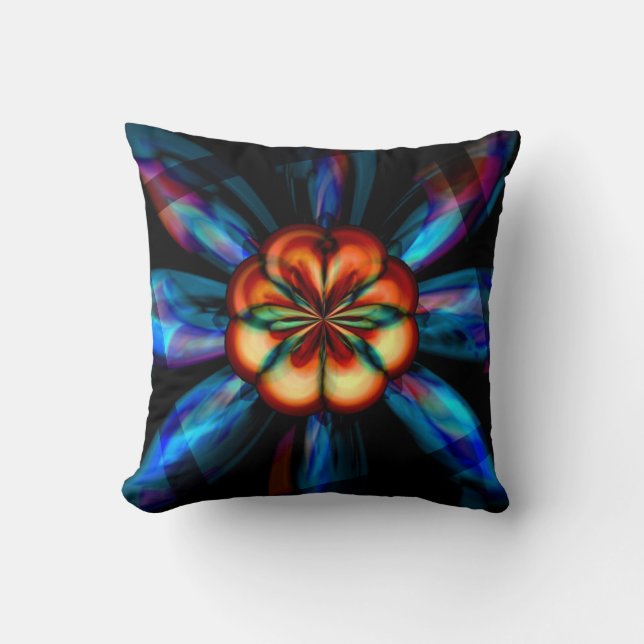 Coussin Fleur arc-en-ciel (Recto)