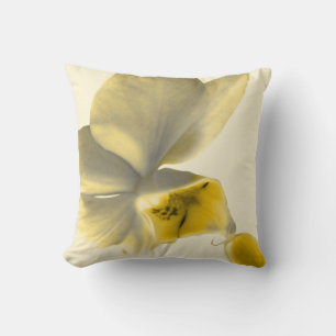 Coussin Fleur artistique dans les tons jaunes