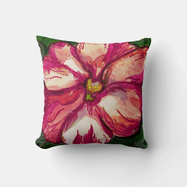 Coussin Fleur Balsam rose (Recto)