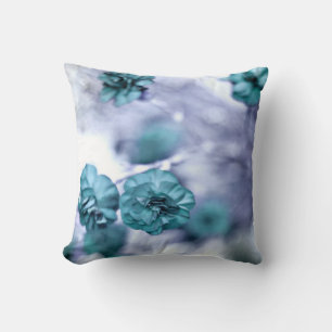 Coussin Fleur bleu minuscule