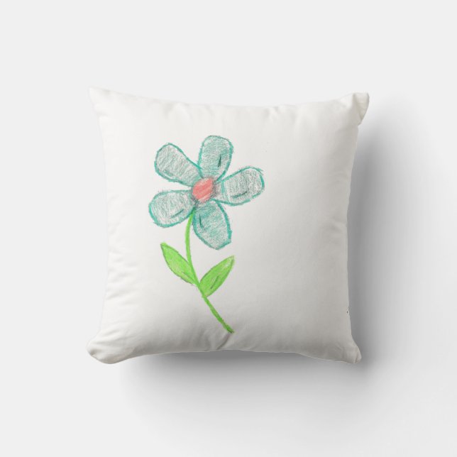 Coussin Fleur bleue (Recto)