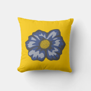 Coussin Fleur bleue