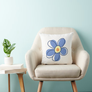 Coussin Fleur Bleue, Fleur Fleur, Fleur En Fleur