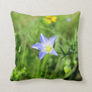 Coussin Fleur bleue sauvage de lin