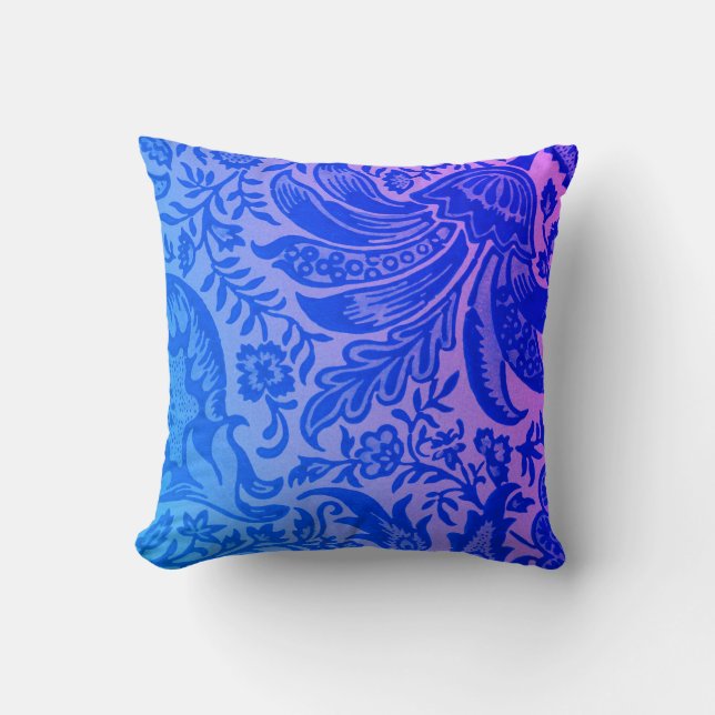 Coussin Fleur botanique noire moderne (Recto)