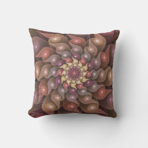 Coussin Fleur brillante surréaliste Art Abstrait fractal m