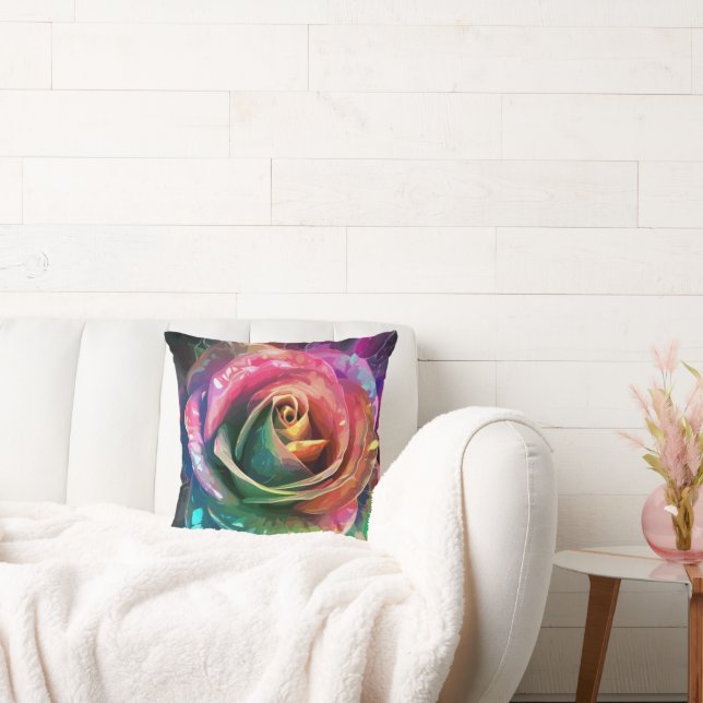 Coussin Fleur céleste : Rose Alien (Canapé)