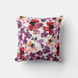 Coussin fleur couleur d'eau