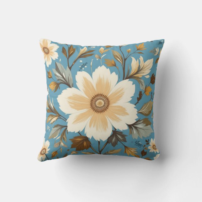 Coussin Fleur crémeuse (Verso)
