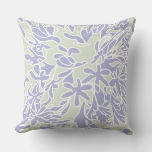 Coussin Fleur d'Agapanthus lavande Vert sauge