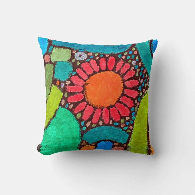 Coussin Fleur dans la vallée, Klee (Recto)