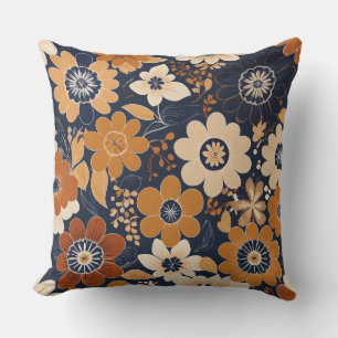 Coussin Fleur d'art populaire scandinave