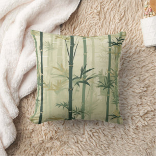Coussin Fleur de bambou sereine asiatique (3)