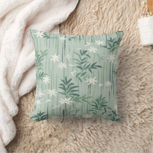 Coussin Fleur de bambou sereine Asiatique (4)