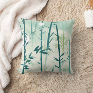 Coussin Fleur de bambou sereine asiatique (5)