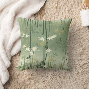 Coussin Fleur de bambou sereine asiatique (6)