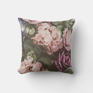 Coussin Fleur de bouquet, filtre vintage, beau fond
