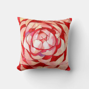 Coussin Fleur de Camelia rose