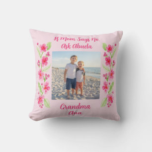 Coussin Fleur de cerisier aquarelle NONNA Photo PERSONNALI