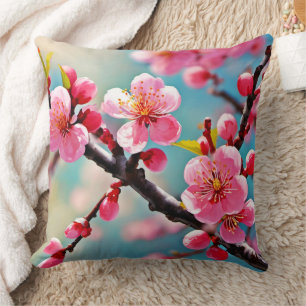 Coussin Fleur de cerisiers en fleurs au printemps