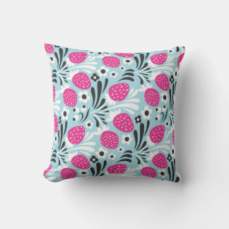 Coussin Fleur de fraise : Berry Rose Sans Seamless.