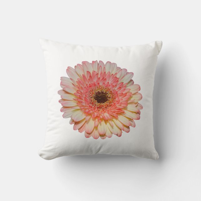 Coussin Fleur de germe rose simple (Recto)