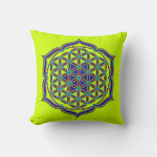 Coussin Fleur de la vie / Blume des Lebens - Lotus Contour