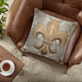Coussin Fleur-de-lis - Art de la mosaïque de verre