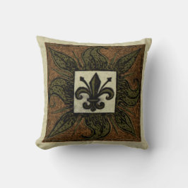 Coussin Fleur de Lis Carrelée
