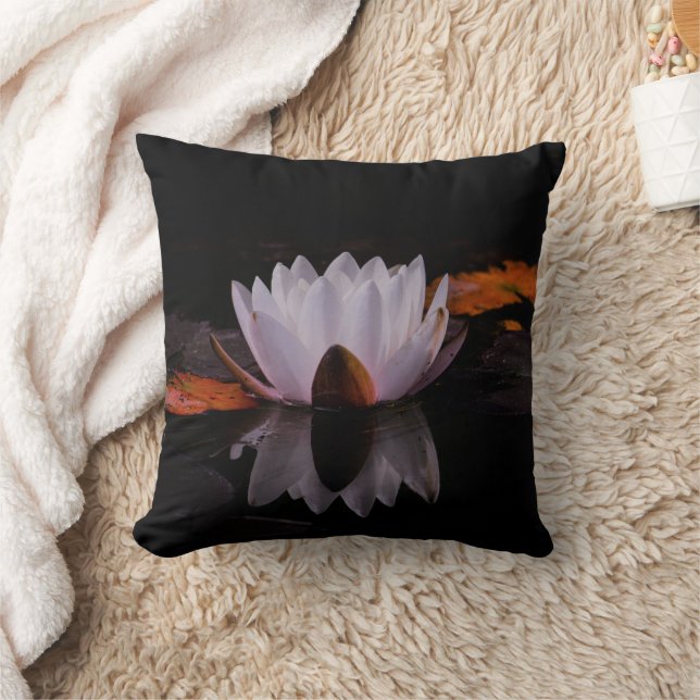 Coussin Fleur de lotus blanc zen (Couverture)