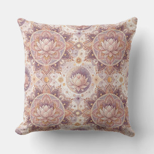 Coussin Fleur de Lotus Spirituelle - Motif de Mandala Flor