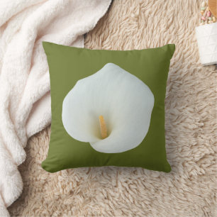 Coussin Fleur de lys calla blanc Photo de jardin de cour a