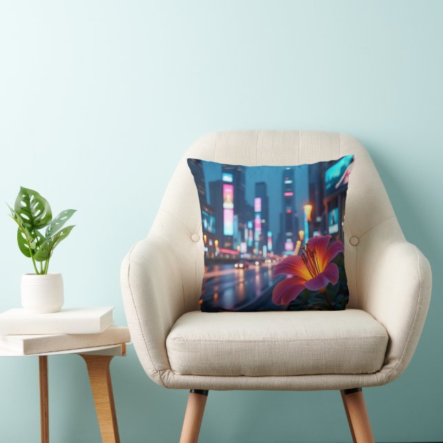 Coussin Fleur de lys néon (Chaise)