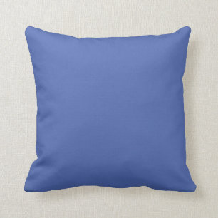 Coussin Fleur de maïs bleu foncé de couleur solide