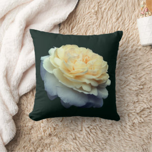 Coussin Fleur de rose jaune