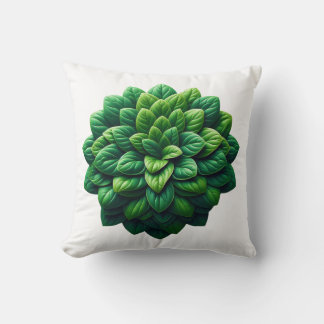 Coussin Fleur de spirale verdoyante