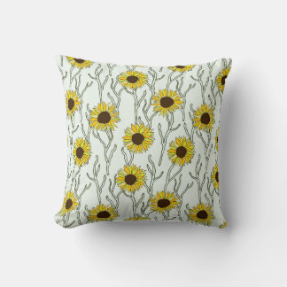Coussin Fleur de tête de tournesol