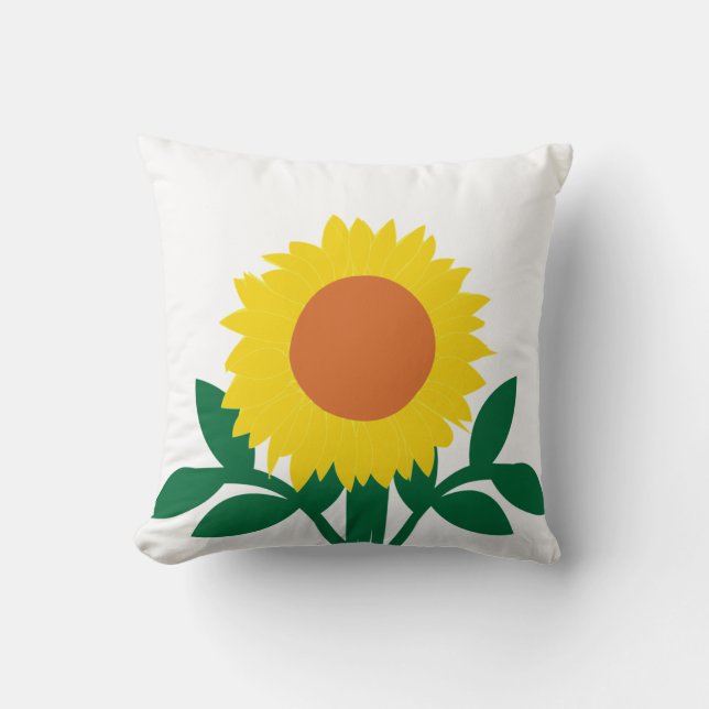 Coussin Fleur de tournesol Fleur jaune (Recto)