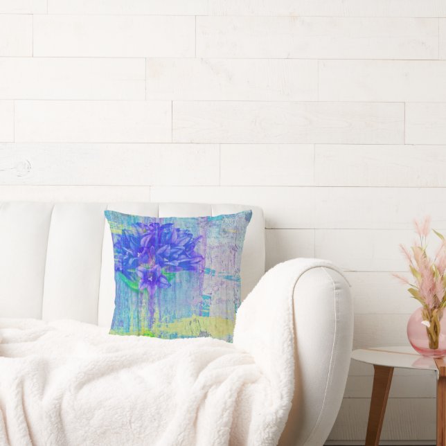 Coussin Fleur de violet bleu (Canapé)
