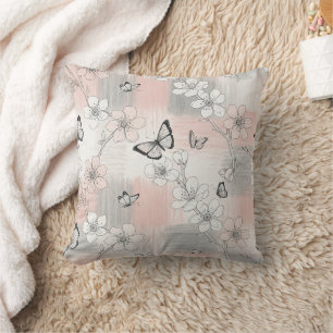 Coussin Fleur d'Élégant Papillon (3)