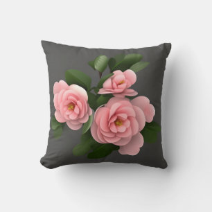 Coussin Fleur d'État de l'Alabama - Camellia