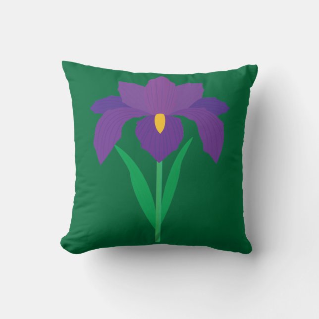 Coussin Fleur d'Iris (Recto)