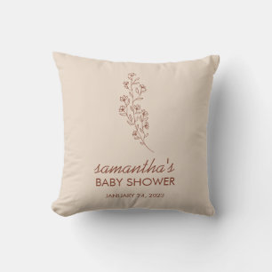 Coussin Fleur d'Ivoire Été bABY sHOWER Sauvegarder Date