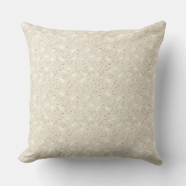 Coussin Fleur Douce Neutre (Recto)